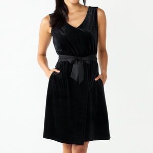 Draper James RSVP Black Velvet Dress
